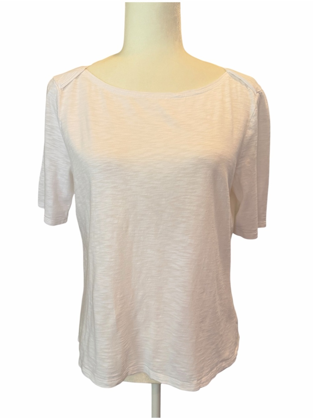 Talbots Short-Sleeve Envelope Scoop Neck Tee with Bow
